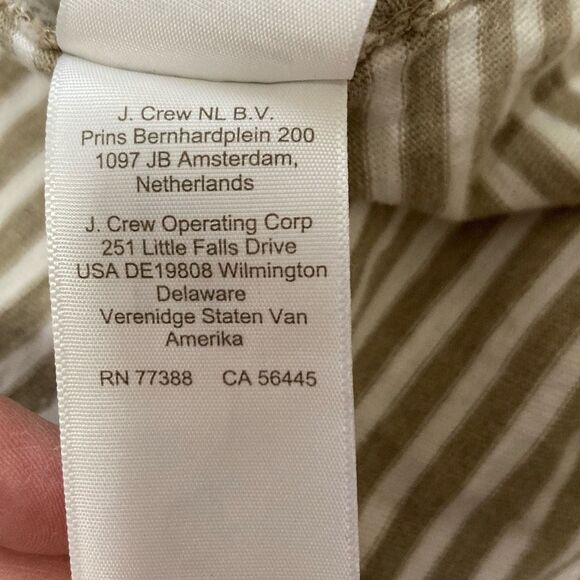 J. Crew Factory Striped Slub Cotton 3 Button Pocket Polo Size Medium (N5) - Picture 9 of 9